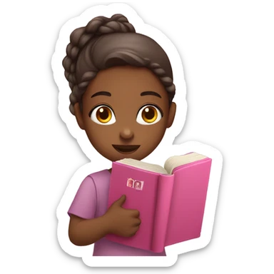 cute girl with a pink bible  sticker