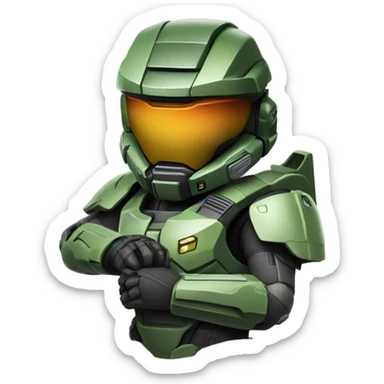 Master Chief giving heart sticker