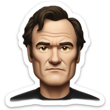 Quentin Tarantino without smile sticker