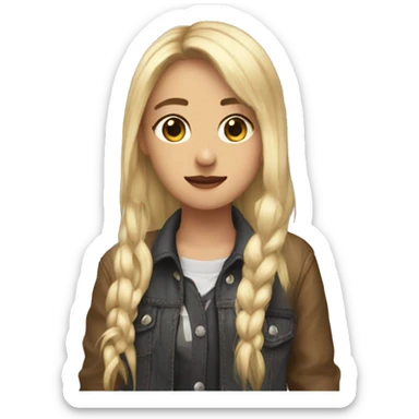 An egirl who said " B de bye" sticker