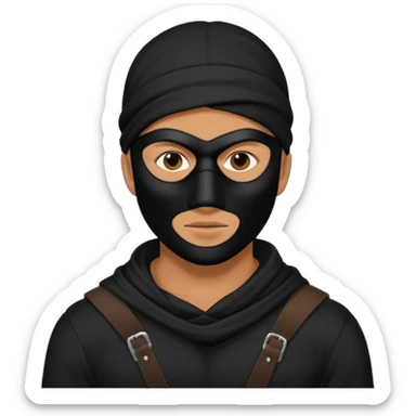 Ladron con mascara pero hombre sticker