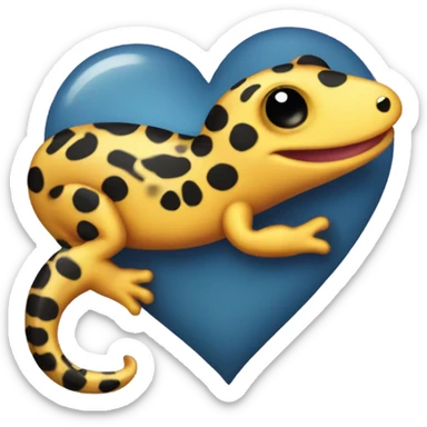 Spotted Salamander happy sending a heart sticker