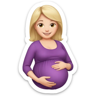 Pregnant woman big belly sticker