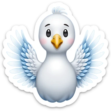 Quiero un emoji de la paz con una paloma blanca y un círculo sticker