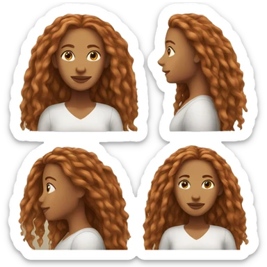Woman with ginger locs sticker