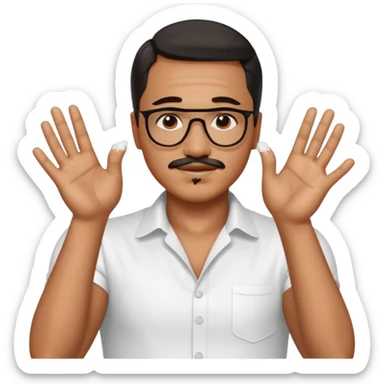 Salt baes hands as he does the salt thing sticker