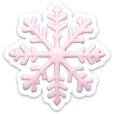 Snowflake with light pink bow ￼ sticker