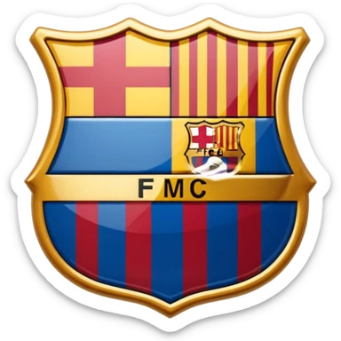 El escudo del Barcelona con unas esposas sticker