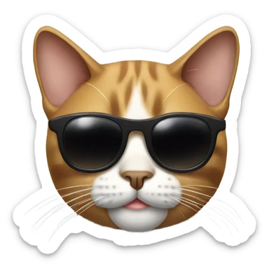 Cat with sunglasses sticker