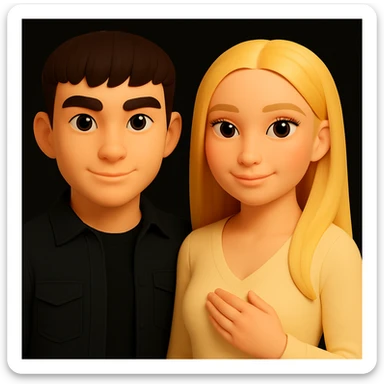 Draw the girl's hand normally, without changing anything else in the image. Keep the cartoonish 3D style and all other details unchanged. The original style is cartoonish 3D style. sticker