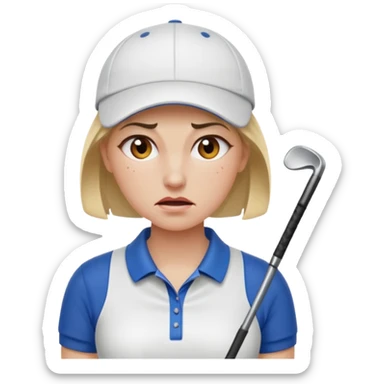 women golfer pain sticker