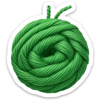 green ball of yarn sticker