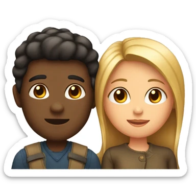 Girlfriend and boyfriend in love sticker