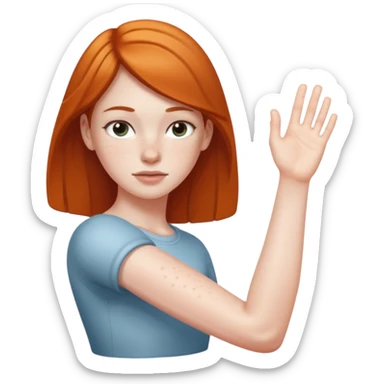 bent white girl arm sticker