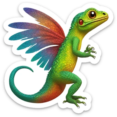 Lizard with wings  sticker
