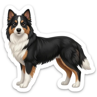 Australian shepherd black Merle retriever sticker