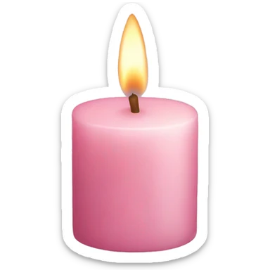 light pink candle sticker
