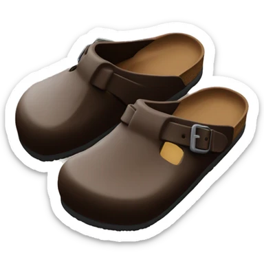 Chocolate mocha Birkenstock clogs sticker