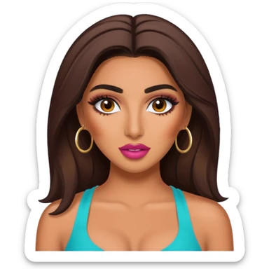huda from love island crashout face  sticker