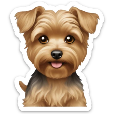 Light brown yorkie poo sticker