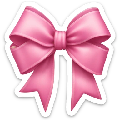 Pretty pink laced bow sticker
