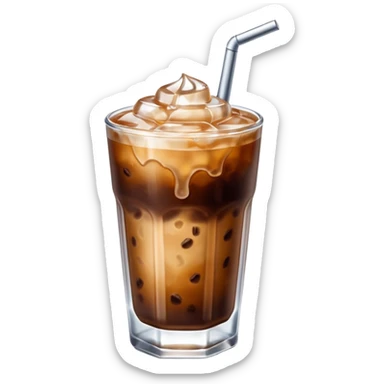Winter iced coffee with no face  sticker