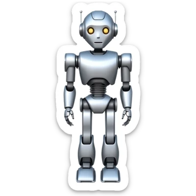 Robot Silent Companion, Full body. sticker