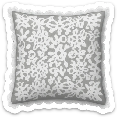 white lace pillow sticker