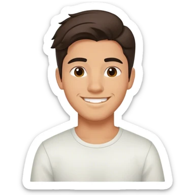 21 year old mexican male, medium length hair, 3rd grade scale fitzpatrick skin sticker