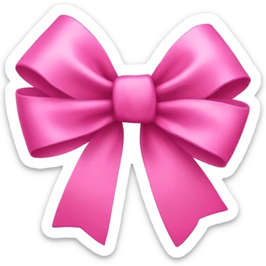 Pink bow sticker
