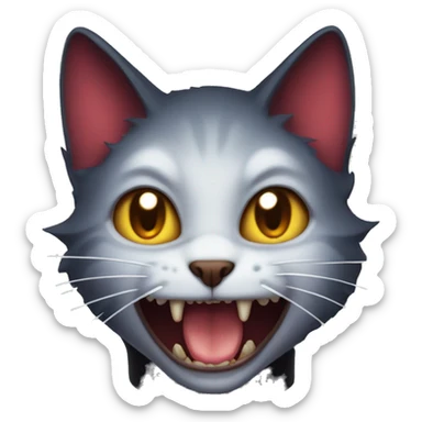 vampire cat sticker