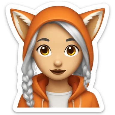 fox girl sticker