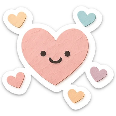 soft pastel kawaii mini heart scatter icon sticker
