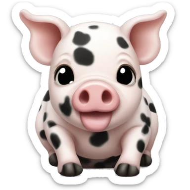 Minipig with black spots sticker