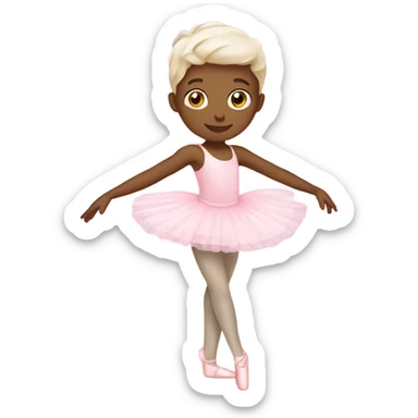 Soft pink ballerina boy sticker