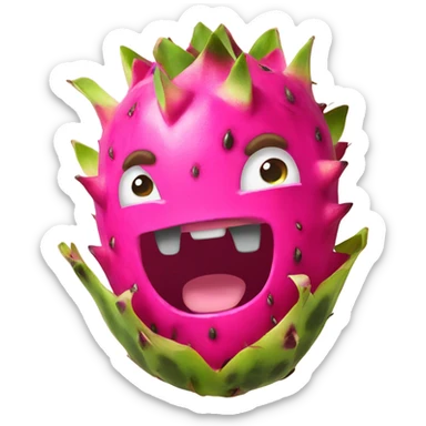 dragonfruit emoji sticker