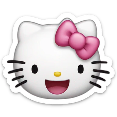 Hello kitty giggling sticker