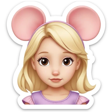 Little Blonde girl at Disney world  sticker