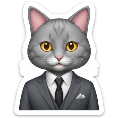 The cat went in a suit
 sticker