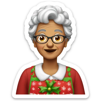Grandma do Christmas sweets  sticker