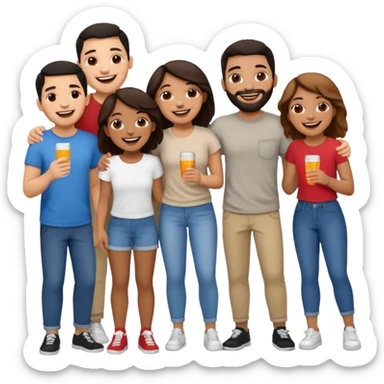 amigos puerto riqueños fuera del campus sticker