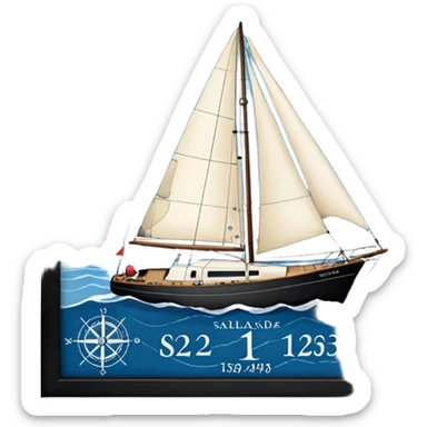 SAILING COORDINATES sticker