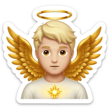 Healer male angel sticker