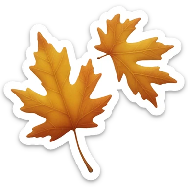 A beautiful autumn leaf falls from a tree sticker