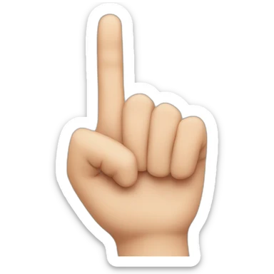 Bend your index finger 60 degrees. sticker