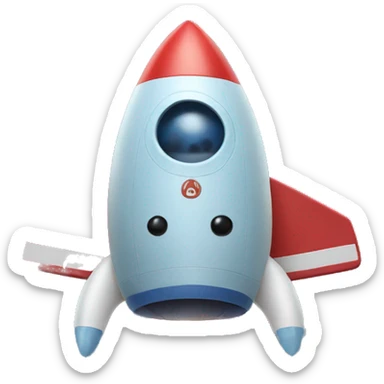 stitch in a rocket sticker