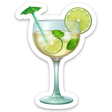 the hugo drink in the same glass as wine or aperol spritz sticker