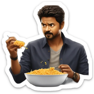 thalapathy-vijay-eating sticker