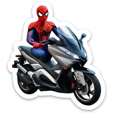 Spider-Man on yamaha tmax 2016 sticker