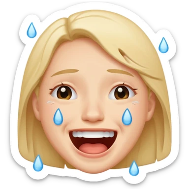 Laugh cry sticker